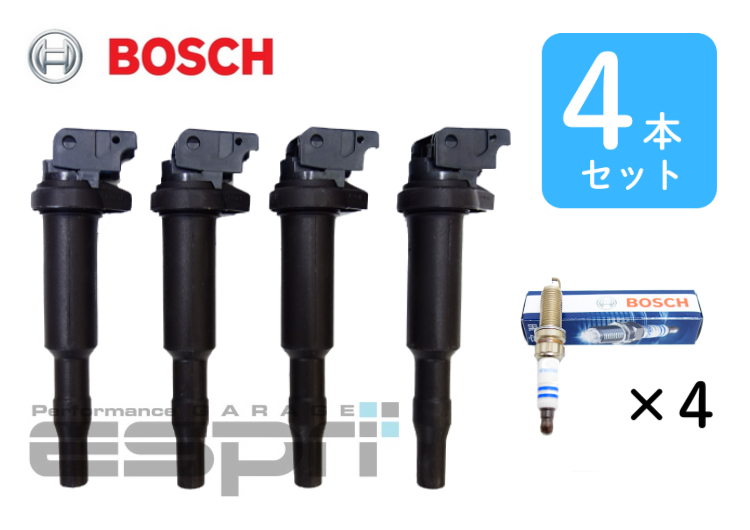 スパークプラグ＋イグニッションコイル 4本セット ZR5SI332 F20 F22 MINI R56系