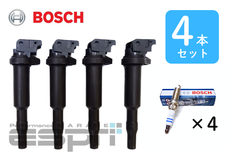 BMW MINI スパークプラグ＋イグニッションコイル 4本セット ZQR8SI302 R56系 One Cooper